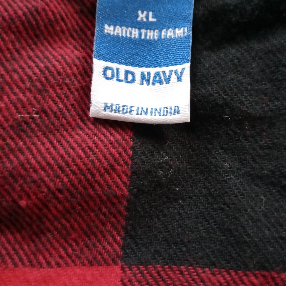 EUC Old Navy Women's Red and Black Buffalo Plaid 100% Cotton Pajama Set Size XL - Picture 5 of 13
